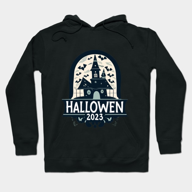 Vintage Halloween Pumpkin 2023. Halloween 2023 Hoodie by BukovskyART